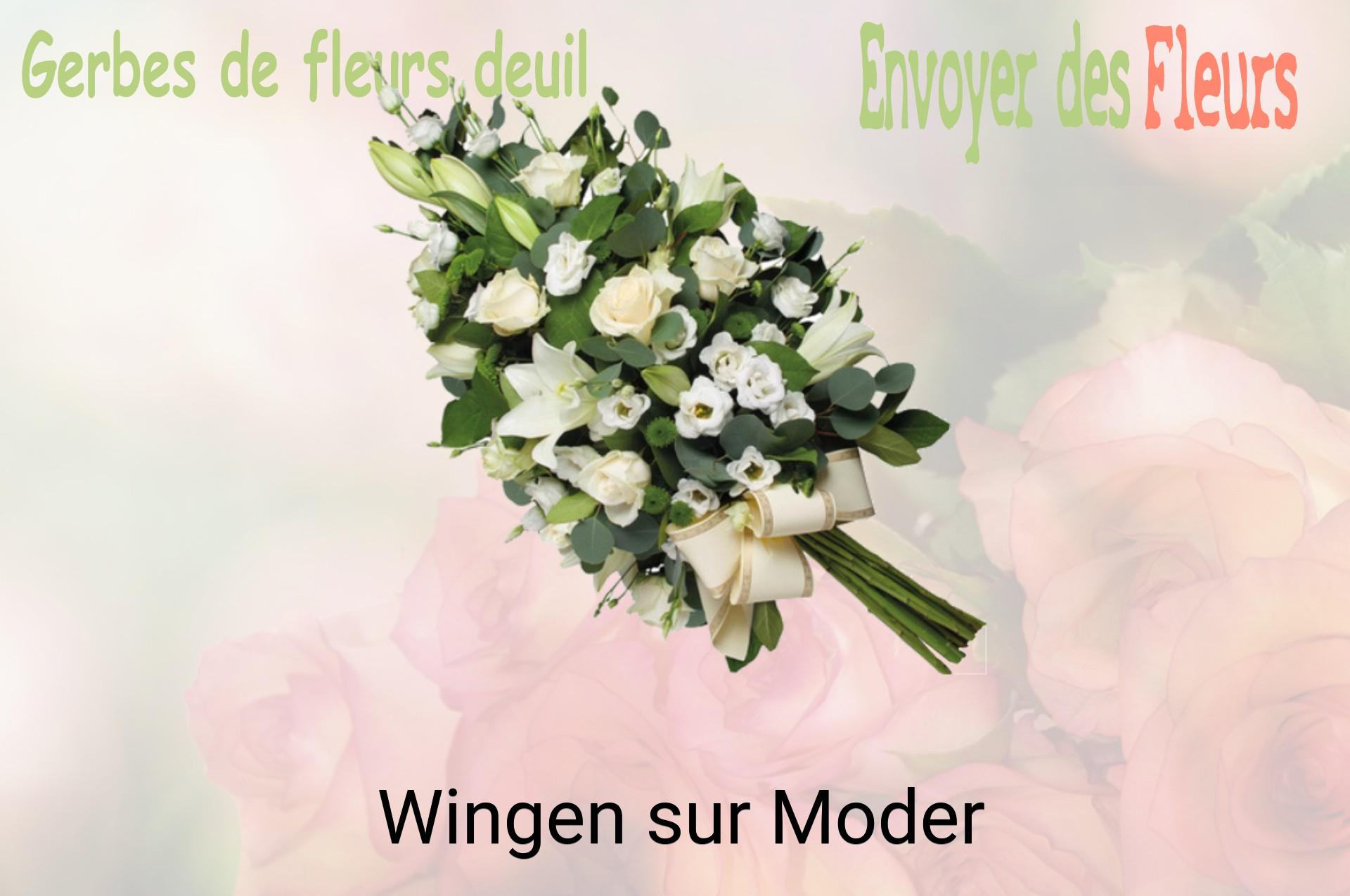 Gerbe de fleurs de deuil livrée à Wingen-sur-Moder